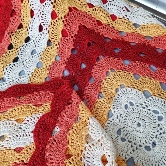 Other - Handmade Crocheted Mandala Throw Blanket
